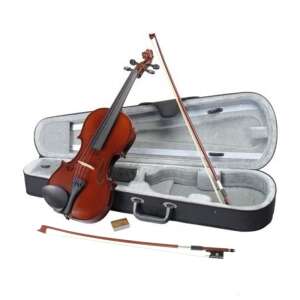 Klassische Holzgeige 4/4 IdeallStore® Set, braune Farbe, Geigenkoffer, zwei Bögen und Zubehör - Musikinstrumente