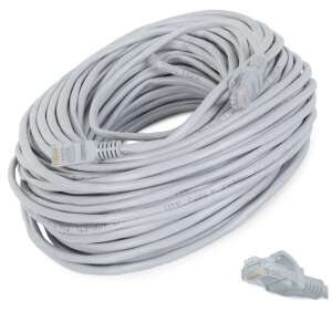 Cablu Ethernet LAN Cat 5e gri, 30 metri, cu conectori RJ45 - Cabluri