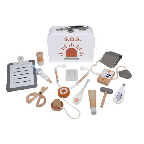 Tryco orvosi táska: Fa játék készlet