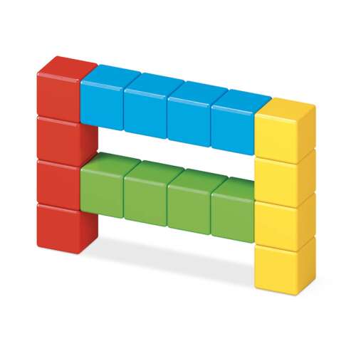 Geomag MagiCube Green Line: set de cuburi magnetice pentru construc?ii - 16 piese