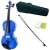 IdeallStore® classic 4/4 size blue violin with case, bow, rosin, and strings