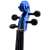 IdeallStore® classic 4/4 size blue violin scroll close-up