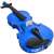 IdeallStore® classic 4/4 size blue violin angled view