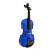 IdeallStore® classic 4/4 size blue violin angled view