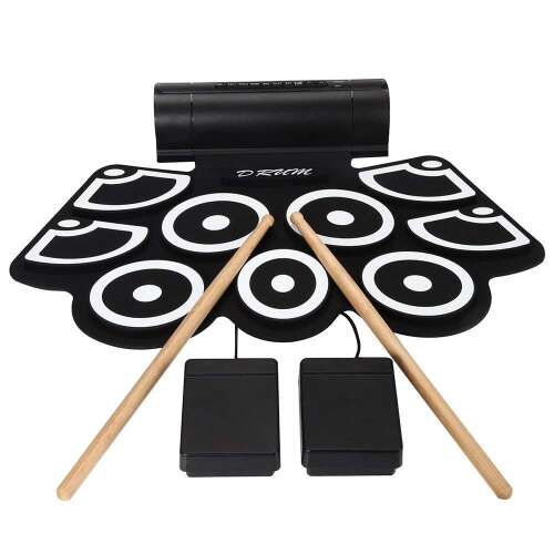 Timeless Tools Elektromos dobfelszerelés dobverőkkel és pedálokkal