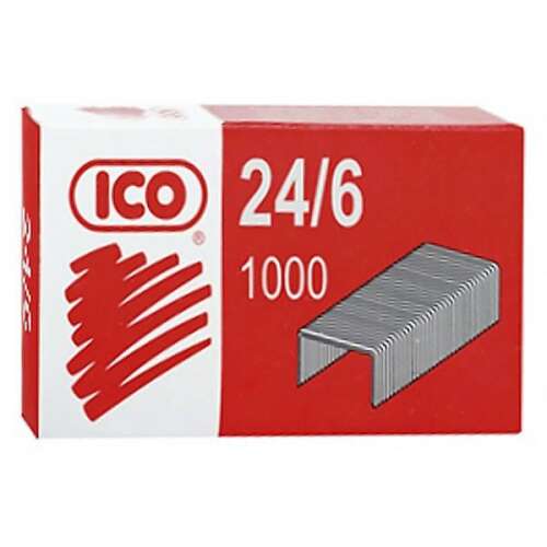 ICO 24/6 tűzőkapocs, 1000 darab, 10 doboz/csomag