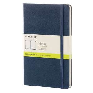 Moleskine Classic Collection Hardcover Notizbuch, Plain, Large, Saphirblau - Bürobedarf