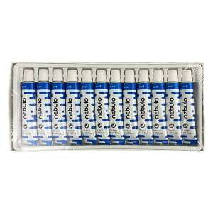 Nebulo kék tempera készlet, 12 ml tubusok, művészeti kellékek - Nebulo