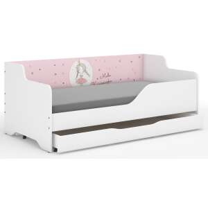 Pat LILU cu sertar, alb, 160x80cm - Nonbrand Paturi pentru tineri