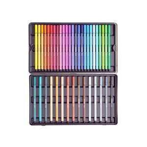 STABILO Pen 68 40 színű készlet, nyitott doboz, minden szín látható - Filctoll