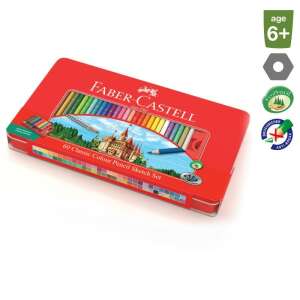 Set de creioane colorate Faber-Castell 60 Classic Colour Pencil Sketch Set în cutie metalică - Faber-Castell Creioane colorate