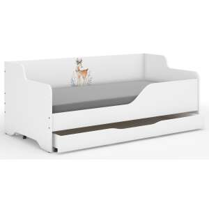 LILU gyerekágy laminált oldallal 160x80cm matraccal és ágyneműtartóval - őzike