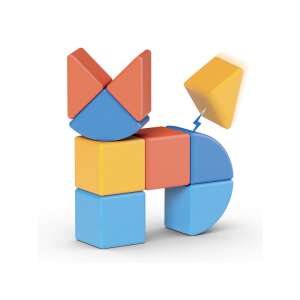 Geomag Magicube Recycled Animale blocuri de construcție magnetice, 9 piese, construirea unei pisici - Joc de construcție magnetic