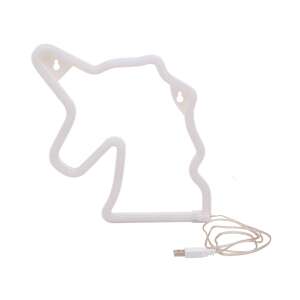Lampka nocna LED w kształcie jednorożca, zasilana przez USB, biała - Lampka nocna, projektor