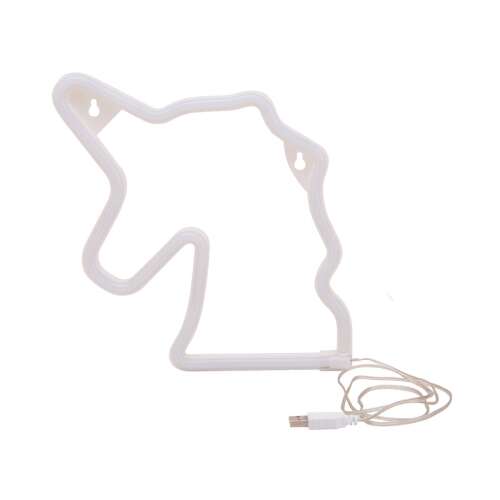 Lampka nocna LED w kształcie jednorożca, zasilana przez USB, biała