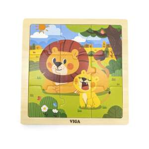 Fa képes kirakó puzzle Viga 9 db Lion