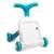 Back view of Toyz Spark turquoise baby walker showing animal designs