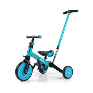 Gyerek háromkerekű bicikli 4az1-ben Milly Mally Optimus Plus tolókarral blue 94921004 Triciklik