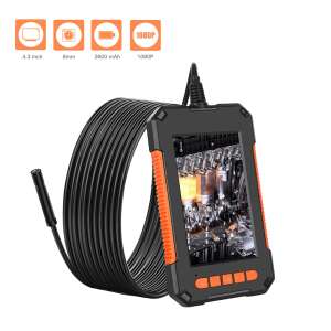 P40 8 mm-es ipari endoszkópos kamera 4,3" LCD HD 1080P kézi borescope kamera IP67 94761558 - Testelemző készülék