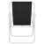 Springos folding chair, black, white frame, back view