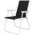 Springos folding chair, black, white frame, unfolded