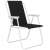 Springos folding chair, black, white frame, unfolded