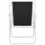 Springos folding chair, black, white frame, back view