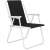 Springos folding chair, black, white frame, unfolded