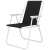 Springos folding chair, black, white frame, unfolded