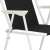 Springos folding chair, black, white frame, close-up of armrest