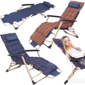 Springos kerti Nyugágy, összecsukható, 120kg - Sötétkék