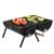 Home GR01 portable charcoal grill with sausages and zucchini