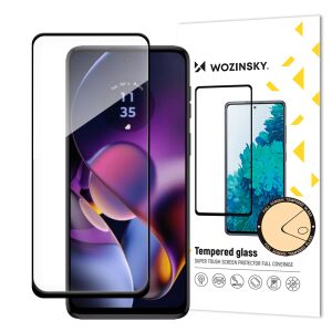 Wozinsky Full Glue edzett üveg képernyővédő Motorola Moto G54-hez telefonra felhelyezve - Wozinsky