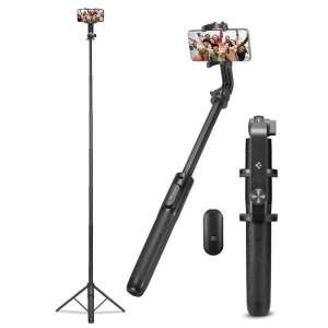 Spigen Selfie Stick S560W Statyw Bluetooth Czarny, Selfie Stick ze statywem i pilotem - Kijek do selfie