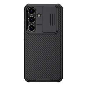 Fekete NILLKIN CAMSHIELD PRO mágneses telefontok Samsung Galaxy S24-hez kameravédővel - Nillkin