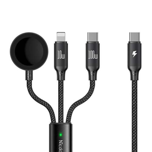Cablu Mcdodo CA-4940 3 în 1 USB-C cu încărcare Lightning și Apple Watch