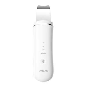 ANLAN 01-ACPJ32-02A Scrubber ultrasonic pentru piele, Alb - Scaune de salon, Set de unghii, Dispozitiv de îngrijire facială și Polizor de unghii