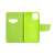 SAMSUNG A25 5G blue and lime green leather phone case, open view with card slots