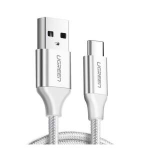 UGREEN USB-C - USB kábel, 3A, PD gyors töltő 3.0, 100W, 200cm, fehér - Ugreen