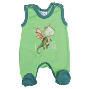 Zöld ujjatlan baba rugdalózó aranyos sárkány mintával, tökéletes a nyári napokra. Puha és lélegző pamutból készült, ez a rugdalózó ideális a kicsi kényelméhez és stílusához. - Asti