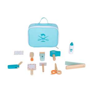 Tooky Toy: set za igranje frizera, drvo - 11 dijelova