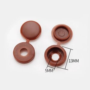Műanyag Csavar Takaró Sapka - Barna - 100 db - 13x5 mm 135329761 - Csavartakaró