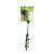 Metal watering gun with 8 spray settings, extended handle, green and black, packaging