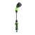 Metal watering gun with 8 spray settings, extended handle, green and black