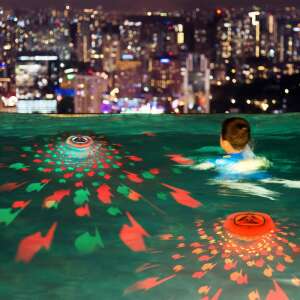 Plávajúce LED osvetlenie do bazéna a svetlo do vane 94810332 Zážitkové prvky