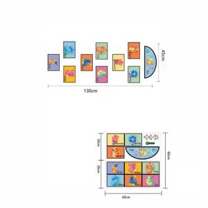 Öntapadós ugróiskola lufi dimensions, self-adhesive hopscotch with balloon design and dimensions - Balloon