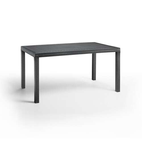 Hella Garten Tisch aus Kunststoff, schwarz, 150x90x74 cm