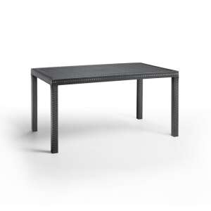 Stół ogrodowy Hella z tworzywa sztucznego, czarny, 150x90x74 cm - Stół ogrodowy