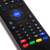 Pepita multifunction smart remote control with keyboard MX3, black, close-up view of the buttons