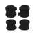 IdeallStore® Protective Set, Tactical Gear, Knee and Elbow Pads, Nylon, Universal Size, Black 94812133